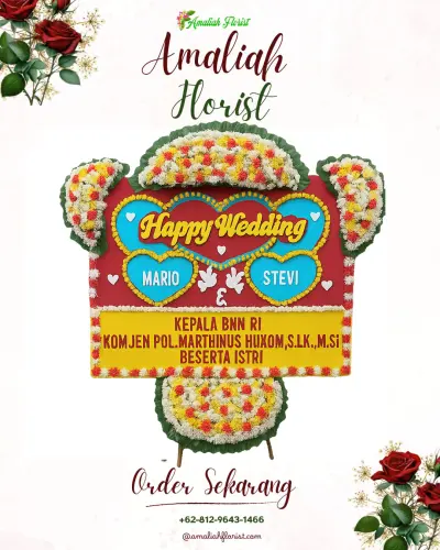 Karangan Papan Bunga Pernikahan di Pagambiran Ampalu Nan Xx